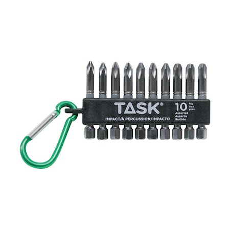 Task Tools Task Tools Phillips 2 in. L Carabiner Bit Clip Steel 10 pc T67923